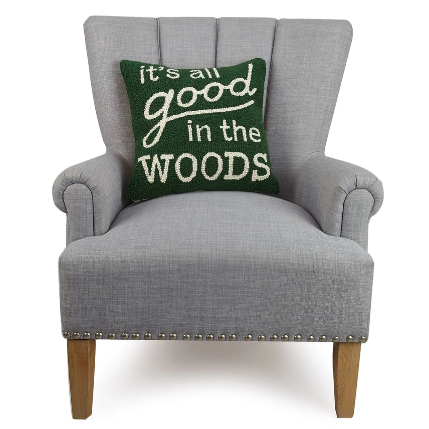 It's All Good in the Woods Hook Pillow - Peking Handicraft