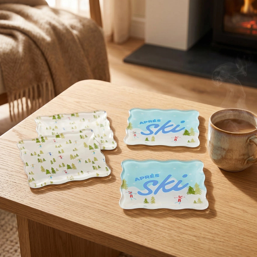 Aprés Ski Table Talk Acrylic Coaster Set - The Darling Effect