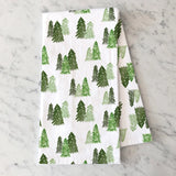 Watercolor Maine Forest Trees Kitchen Tea Towel - Gert & Co