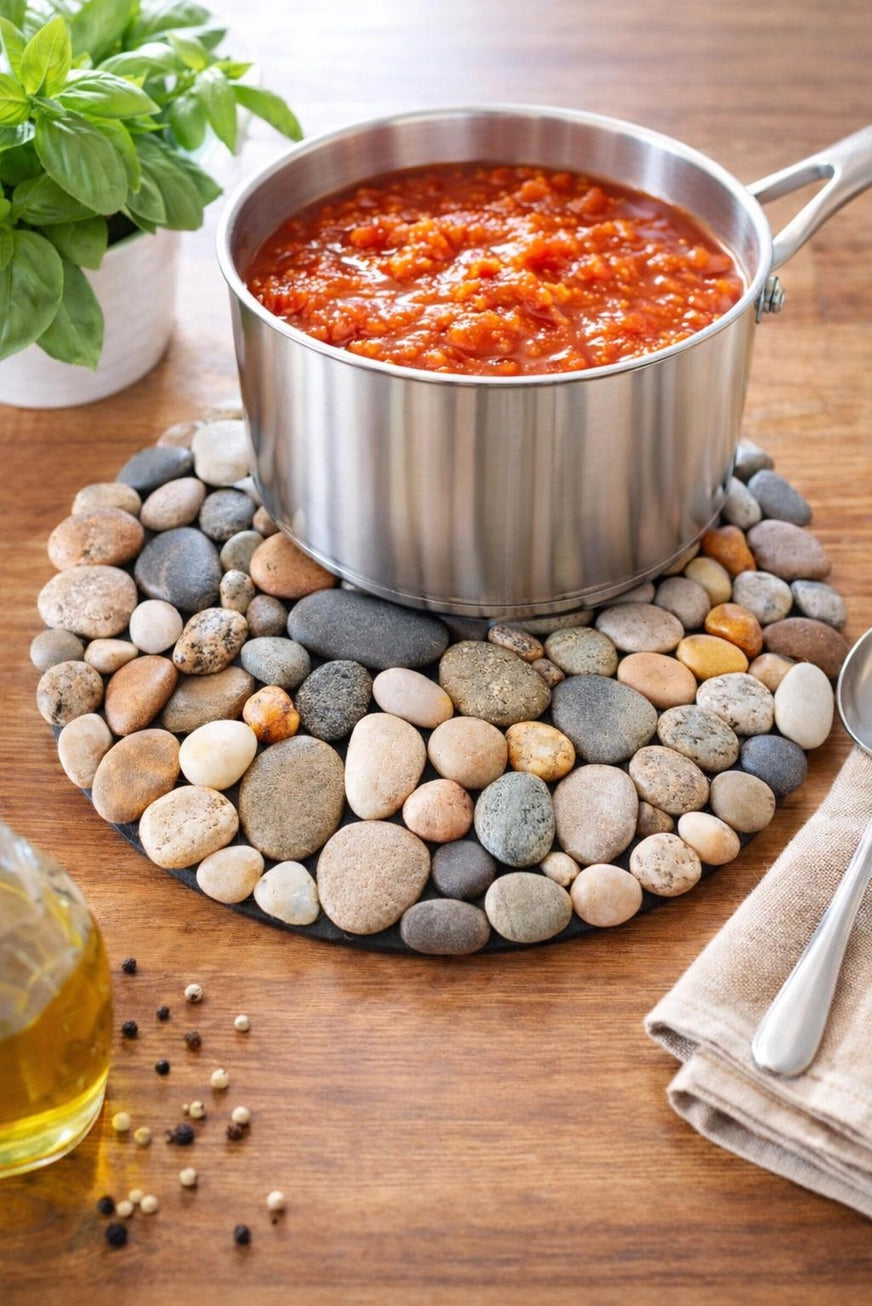 Handmade River Stone Trivet - Gaia's Ground | MADE IN MAINE