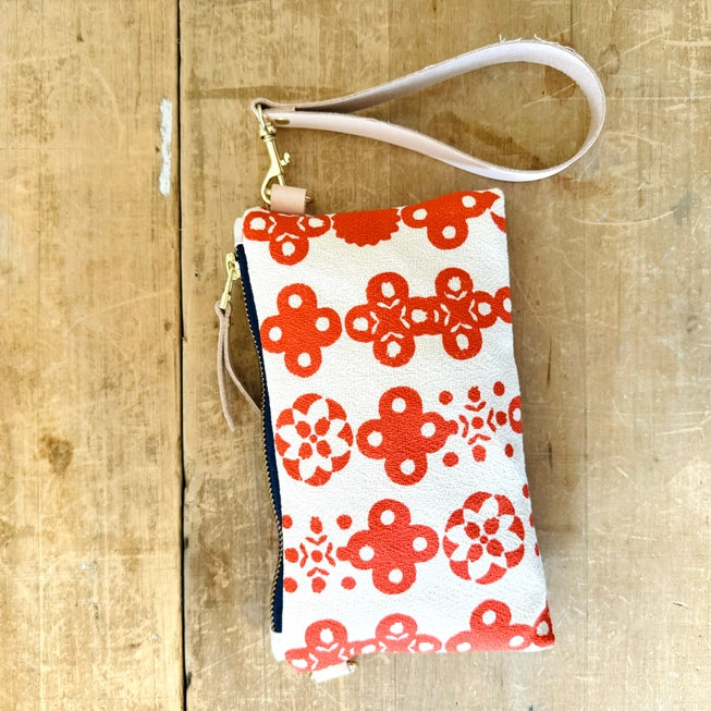 Anthro Orange Nordic Ellie Wristlet Bag - Erin Flett