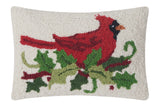 Cardinal Holly Hook Pillow - Peking Handicraft