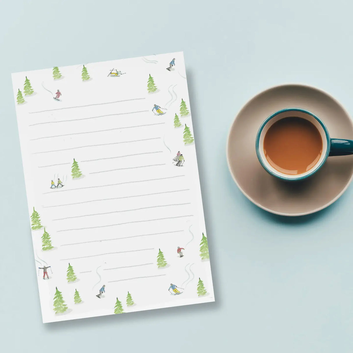 Skiier + Snowboarder Notepad - Emmy + Olly