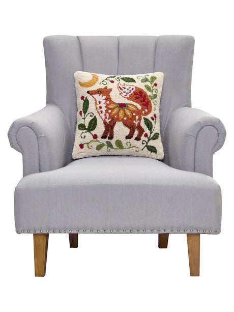 Holiday Fox Hook Pillow - Peking Handicraft
