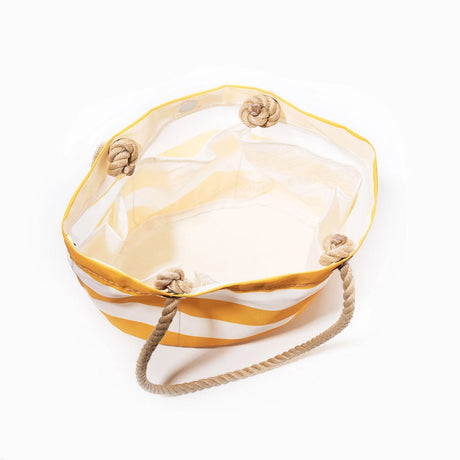 Yellow Stripe Essential Handbag - Sea Bags Maine