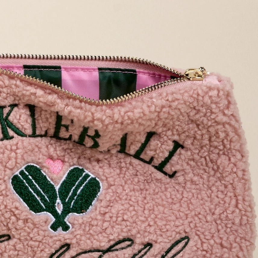 Pickleball Social Club Teddy Pouch - The Darling Effect