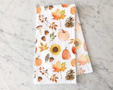 Fall Pumpkin Kitchen Tea Towel - KelseyMDesigns