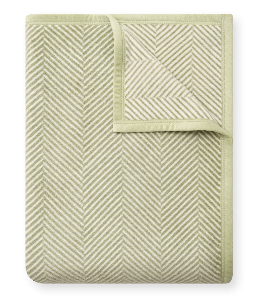 Harborview Herringbone Garden Green Blanket - Chappy Wrap