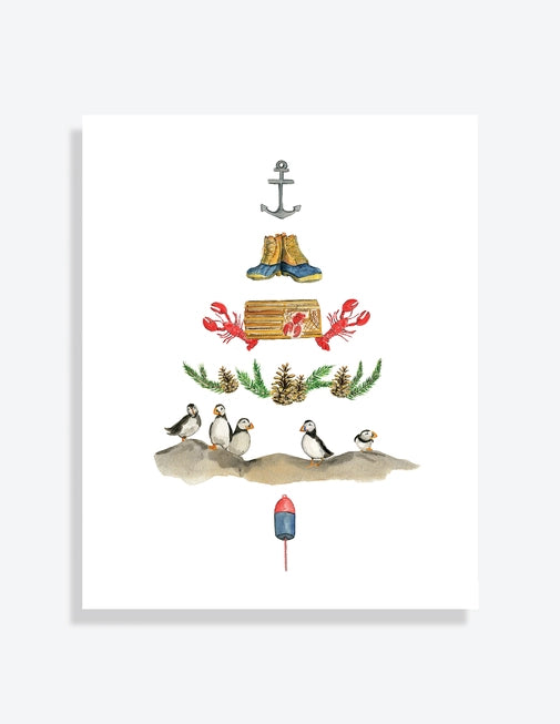 Maine Holiday Tree Print - Emmy + Olly