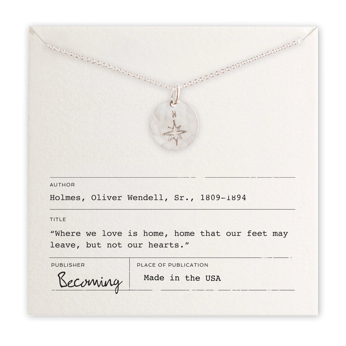 North Star Silver Necklace - Becoming Jewelry