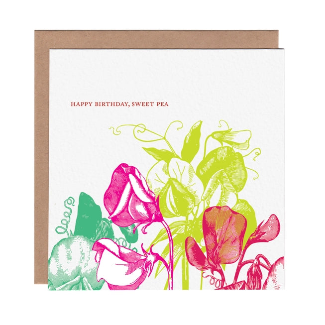 Sweet Pea Birthday Card - Ampersand M Studio