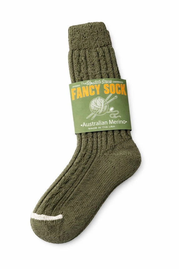 The Merino Fancy Green Sock - Upstate Stock | MADE IN THE USA