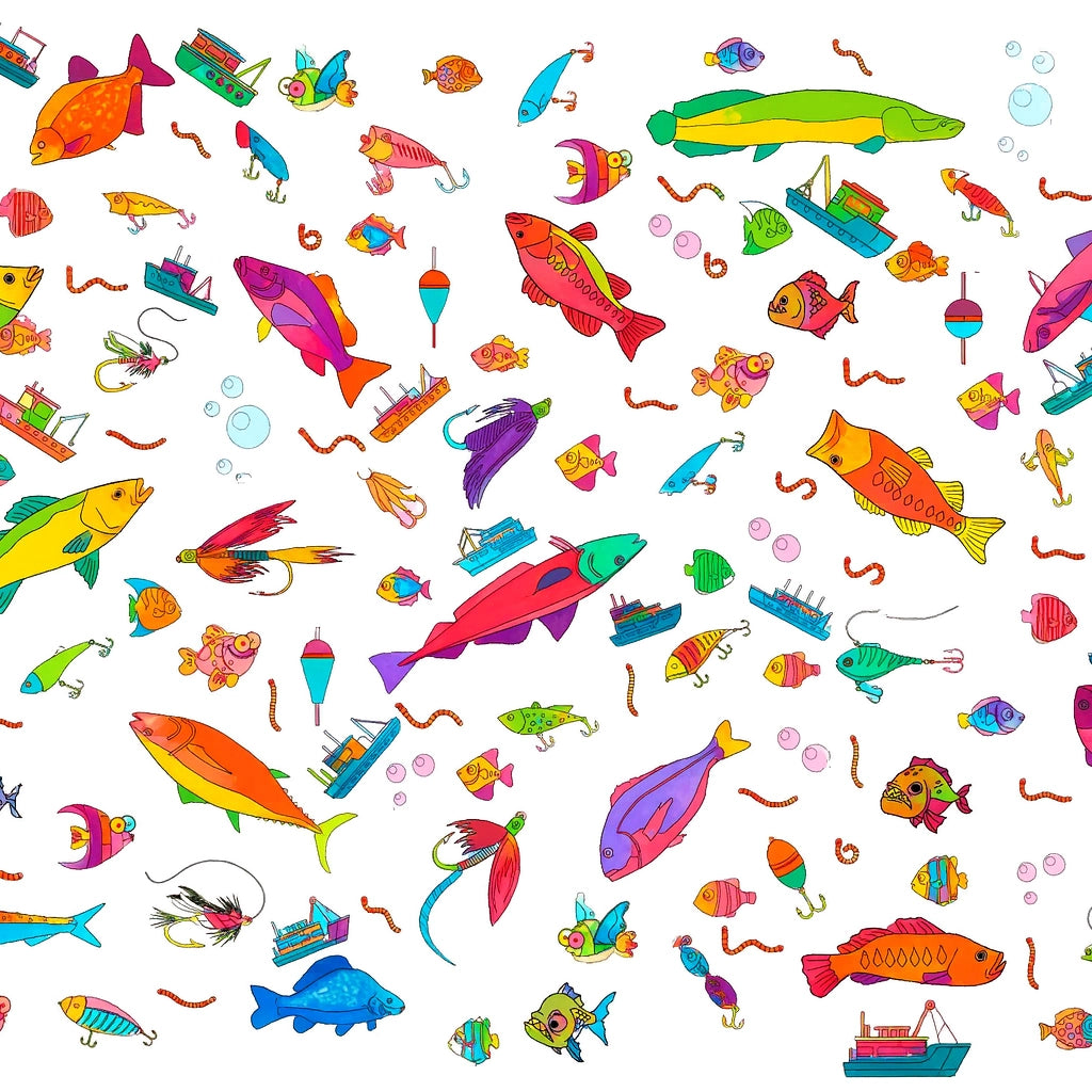 Fishing Coloring Tablecloth - Creative Crayons Workshop