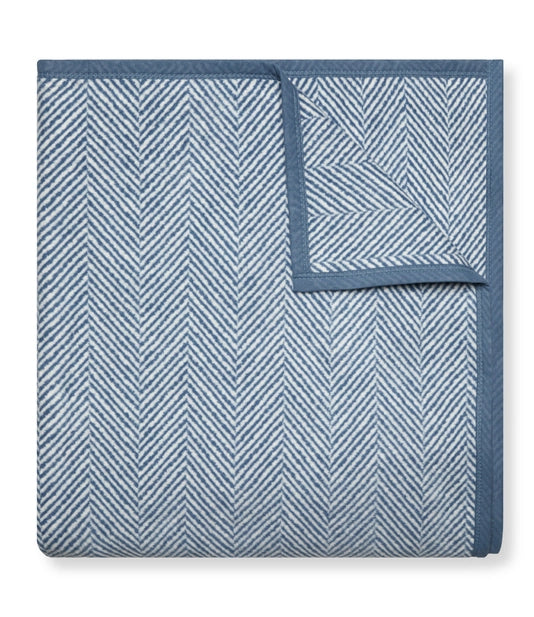Harborview Herringbone Cornflower Family-Size Blanket - Chappy Wrap