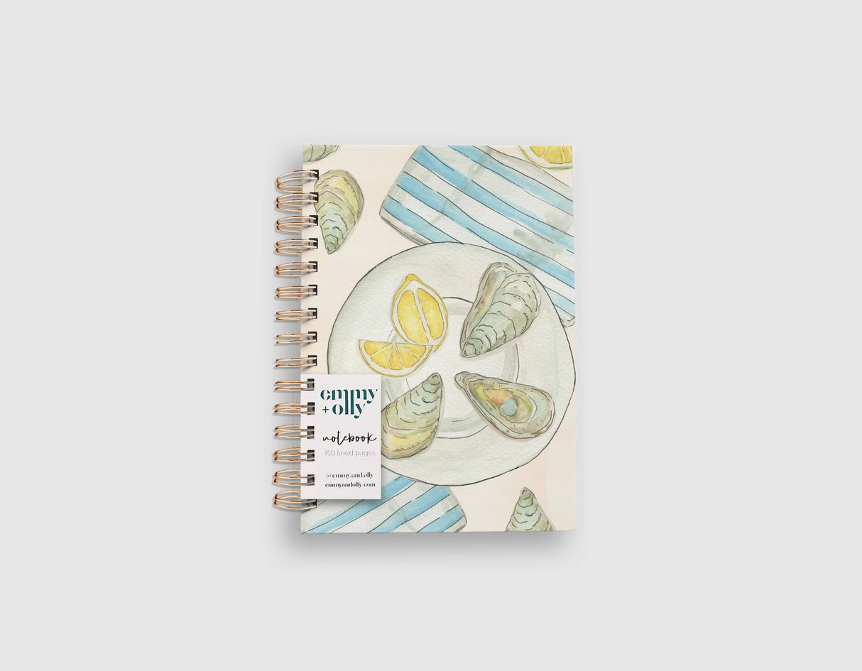 Coastal Maine Oysters + Lemons Notebook - Emmy + Olly