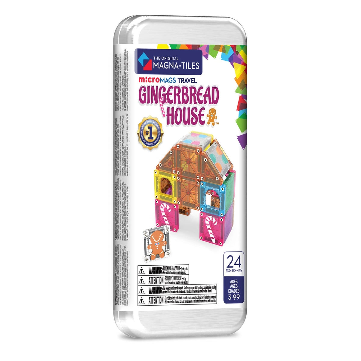 Magna-Tiles Gingerbread House 24 Piece Travel Set