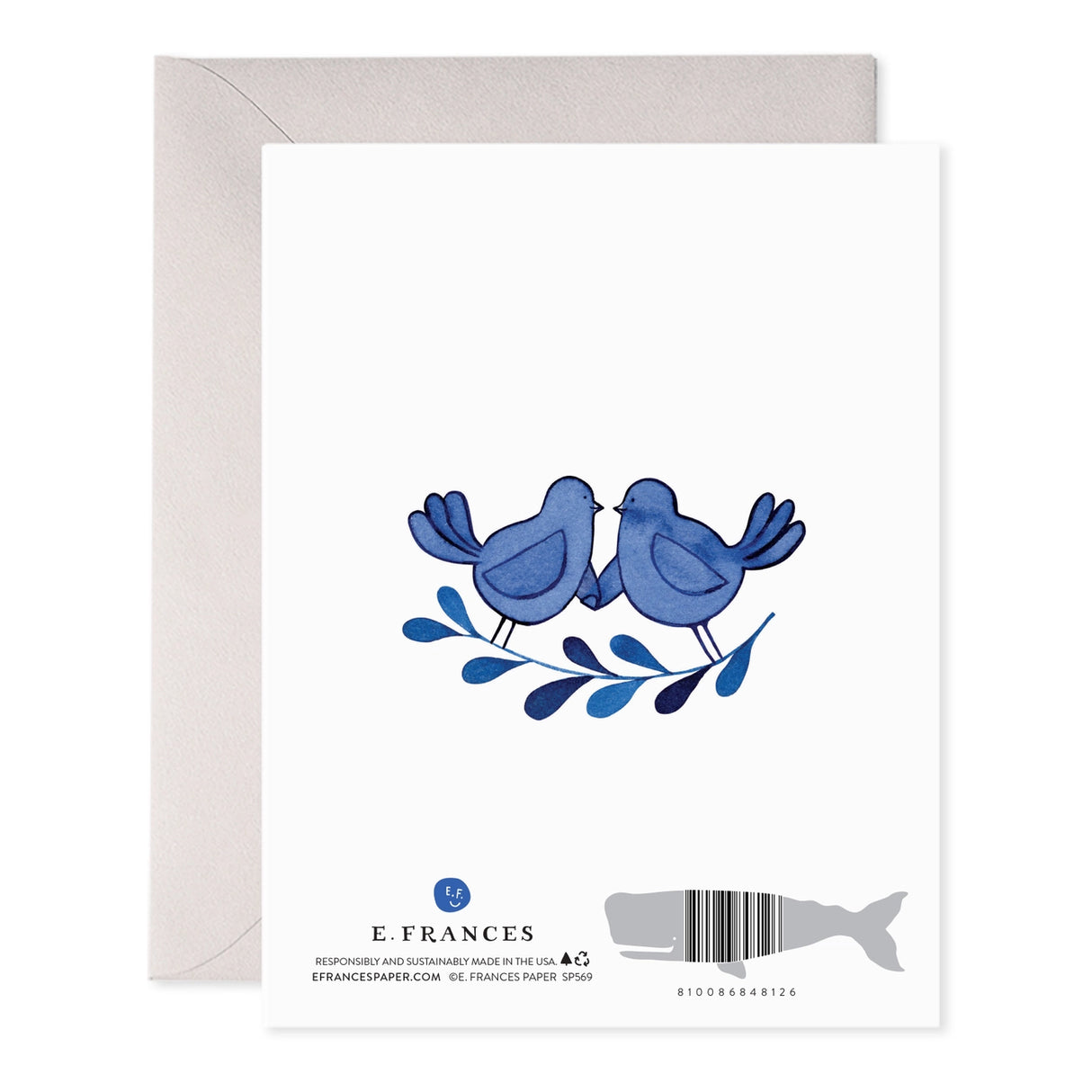 Blue Birds Anniversary Greeting Card - E. Frances Paper