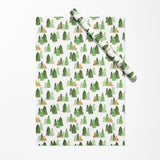 Forest Trees and Gold Stars Maine Gift Wrap - Gert & Co