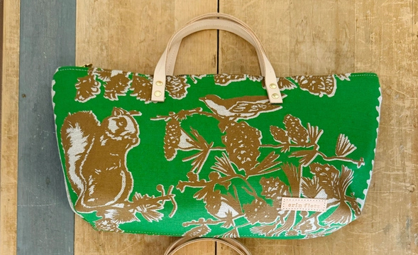 Kelly Green Pinecone Satchel Bag - Erin Flett