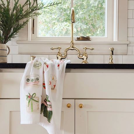 Classic Christmas Cotton Tea Towel - emily lex studio
