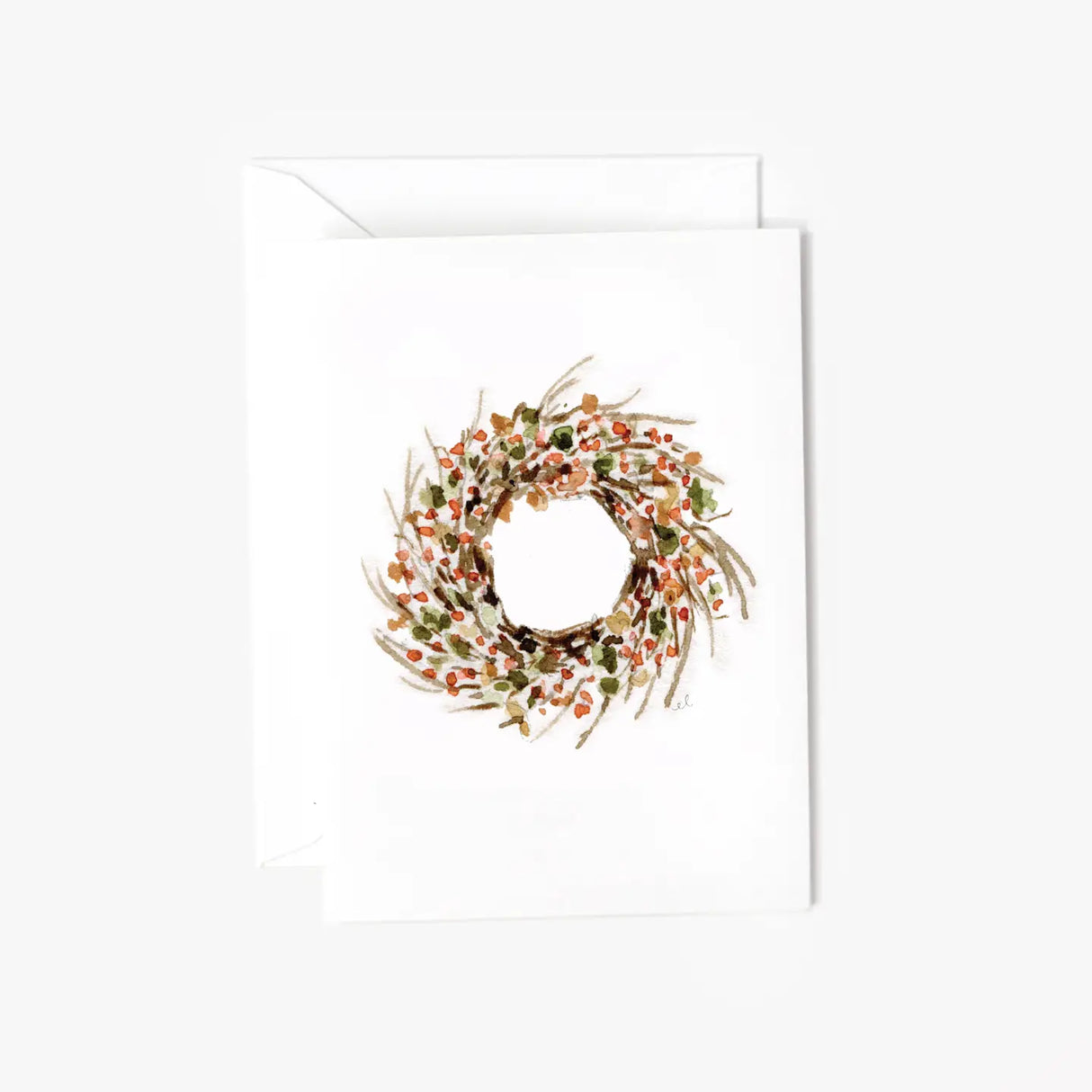 Bittersweet Wreath Mini Notecard - emily lex studio