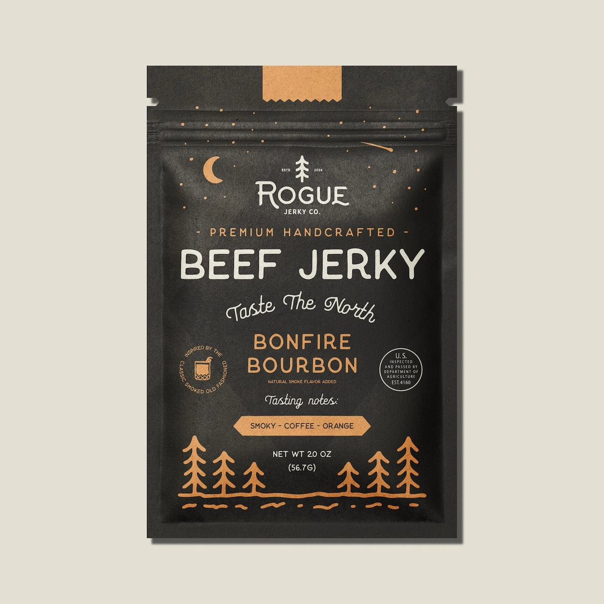 Bonfire Bourbon Beef Jerky - Rogue Jerky Co.
