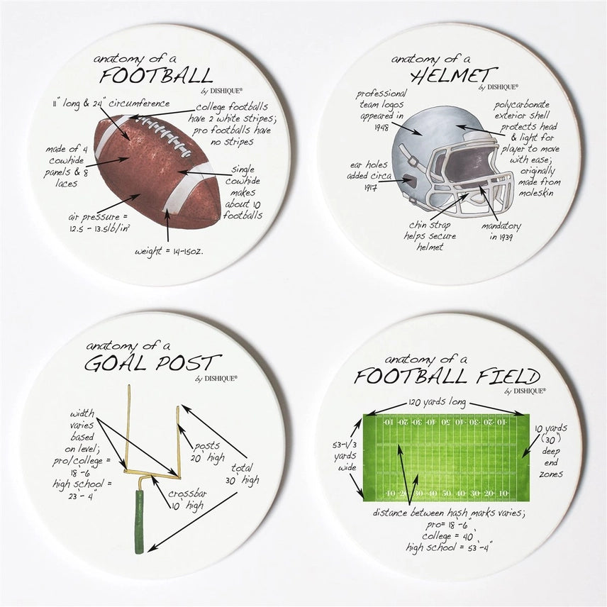 Football Anatomy Coasters - Dishique