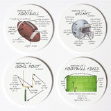 Football Anatomy Coasters - Dishique