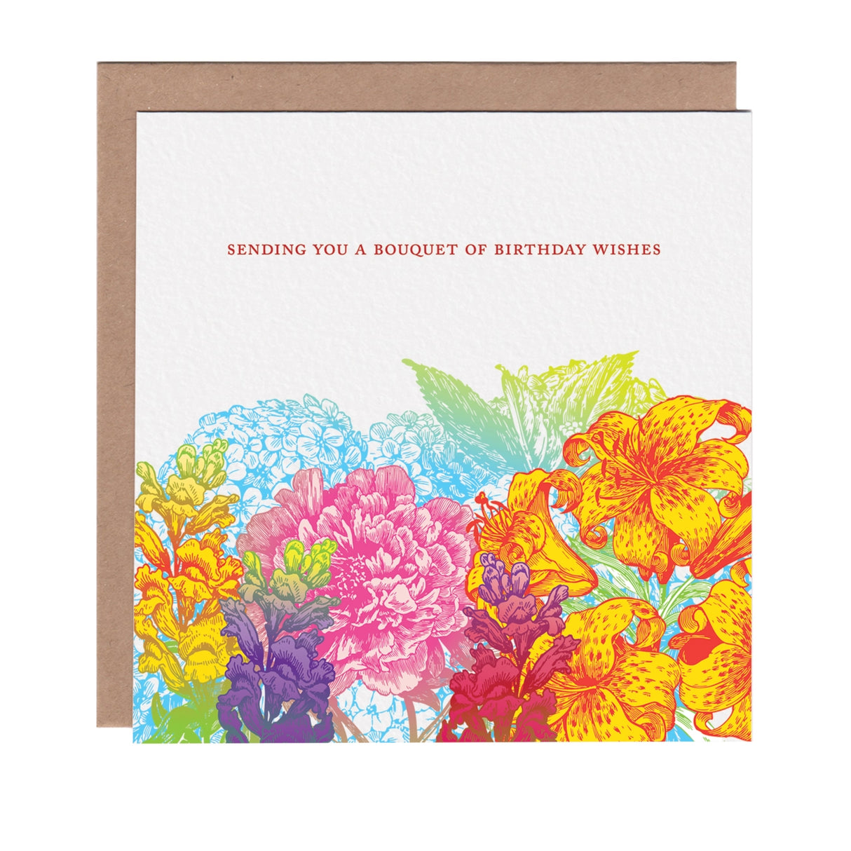 Bouquet of Birthday Wishes Greeting Card - Ampersand M Studio