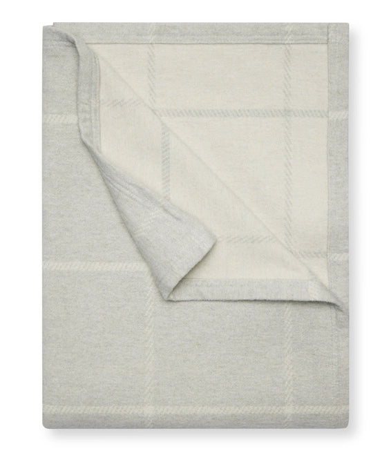 Windowpane Light Grey Lightweight Blanket - Chappy Wrap