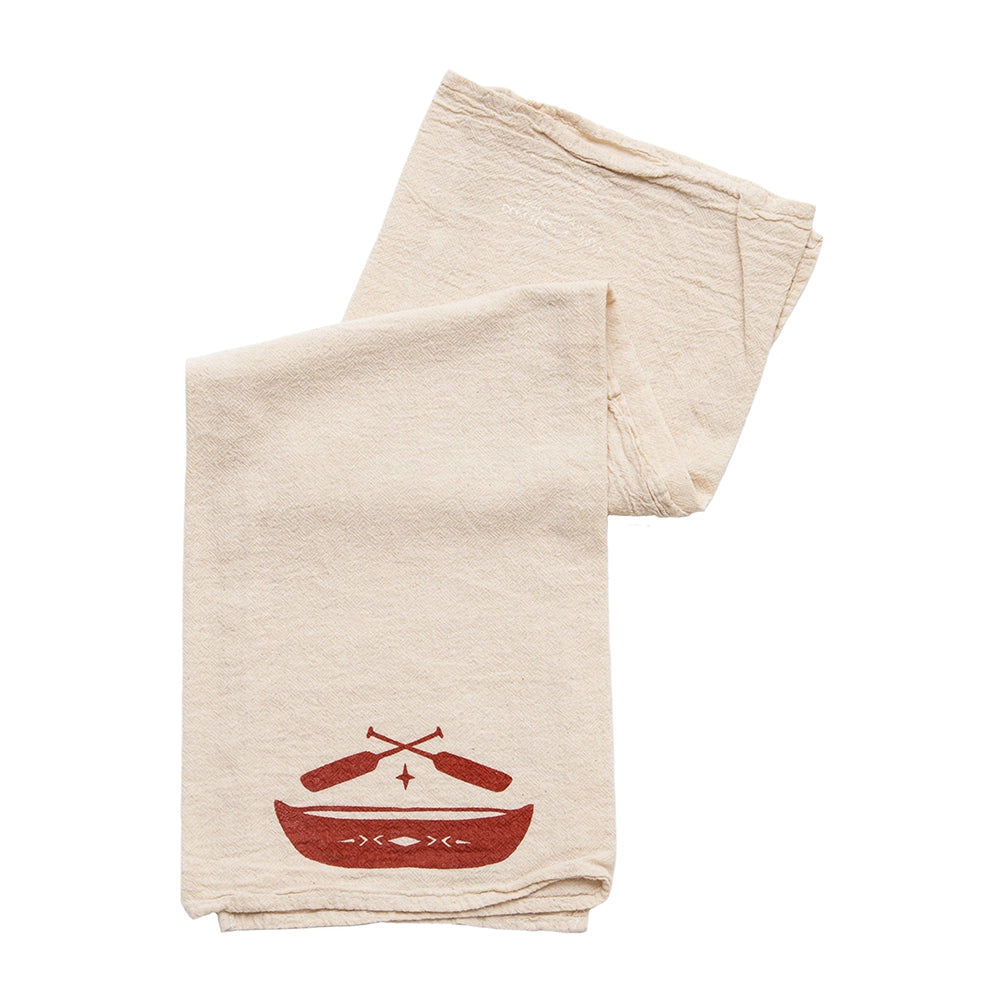 Canoe 100% Cotton Tea Towel - Cinder + Salt