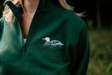 The Woods Maine® Loon Embroidered Adult Quarter Zip