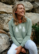 Three Pines® Lightweight Womens Hooded Sweatshirt by The Woods Maine®