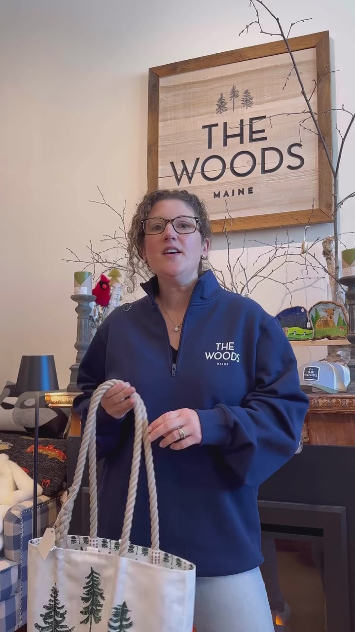 Three Pines: Loon Lined Sea Bags Medium Tote with Clasp