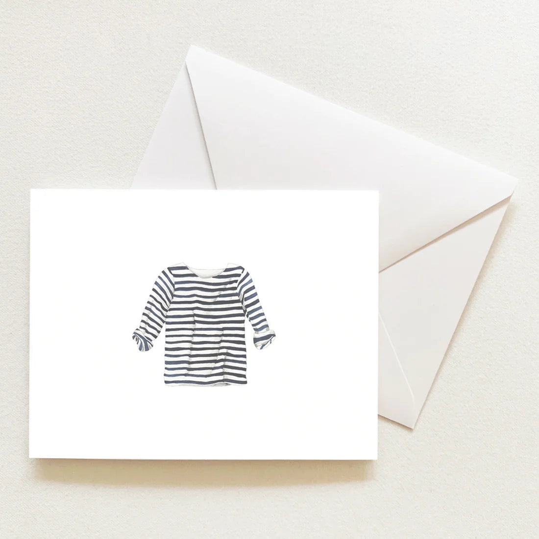 Striped Shirt Individual Note Card - Sara Fitz