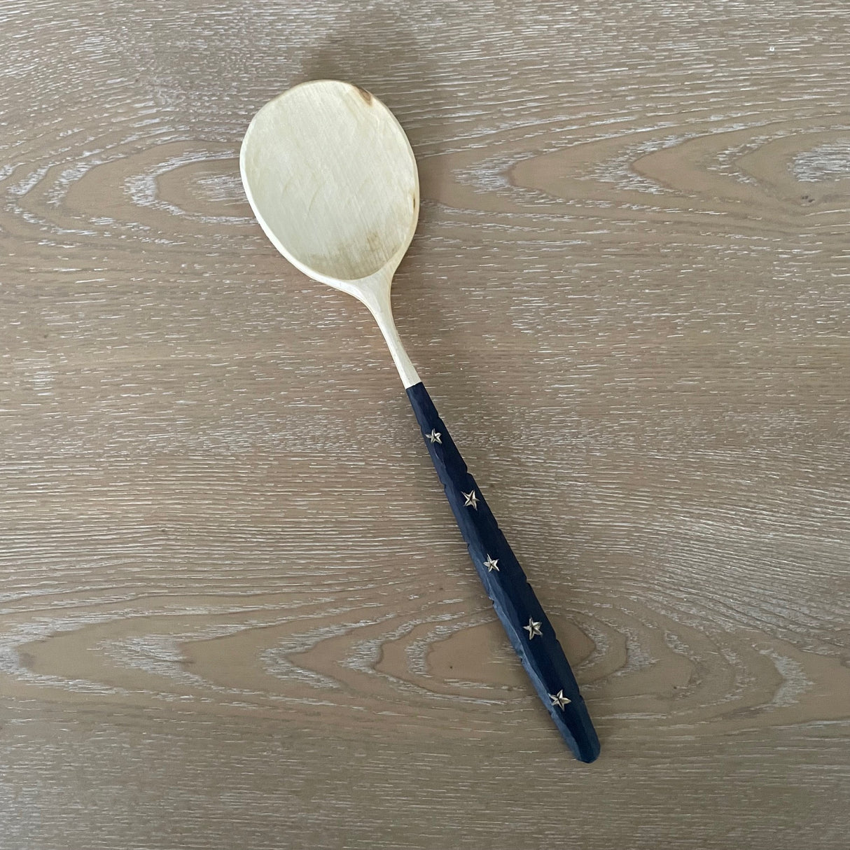 Handcarved Blue Stars Wooden Spoon - Spoonweather | MADE IN MAINE