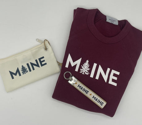 BUNDLE: My Maine Crewneck + Key Ring + Sea Bags® Wristlet