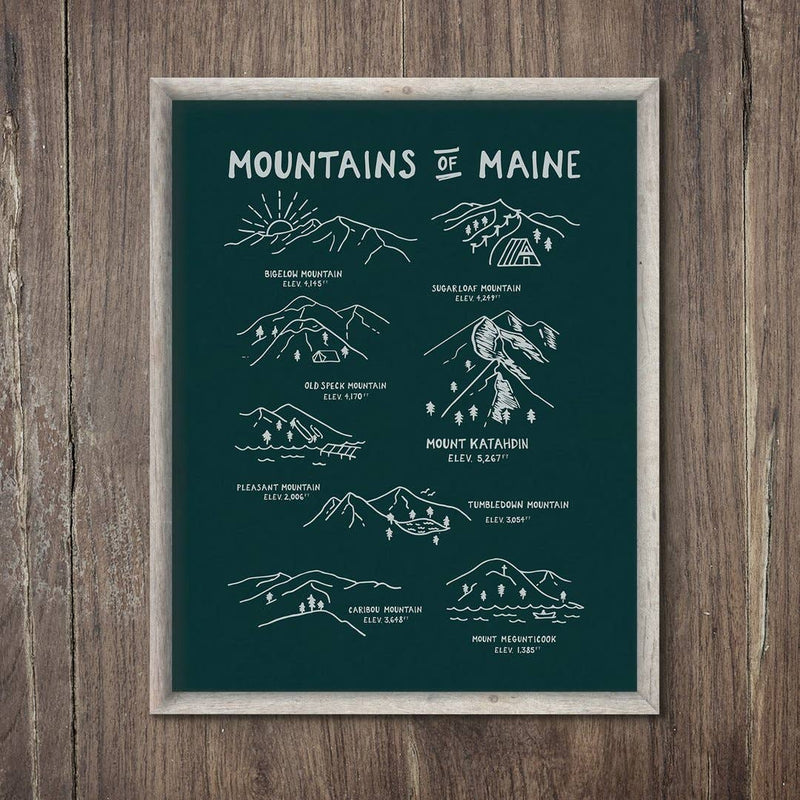Mountains of Maine Print - Hills & Trails