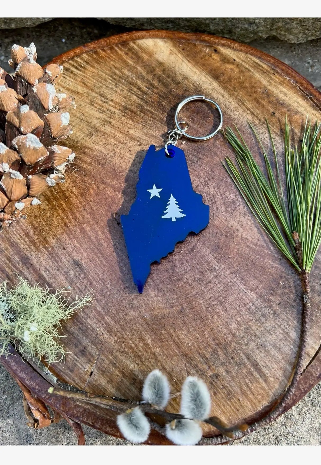 1901 Maine Flag Key Chain - KTap Designs - The Woods Maine