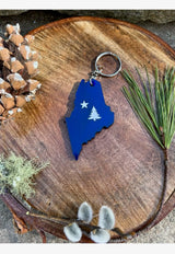 1901 Maine Flag Key Chain - KTap Designs - The Woods Maine
