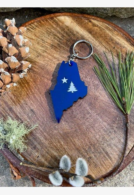 1901 Maine Flag Key Chain - KTap Designs - The Woods Maine