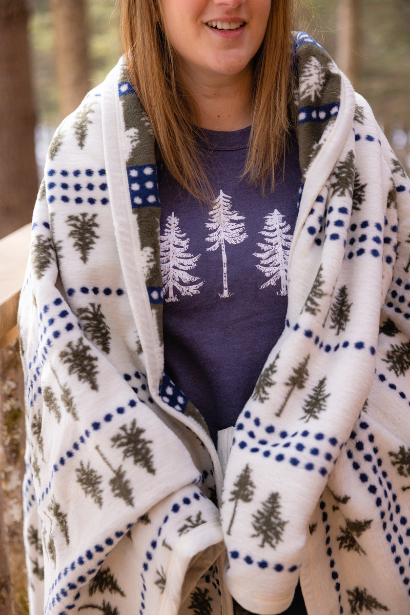 The Woods Maine: Three Pines® x ChappyWrap® Maine's Best Heirloom Blanket (2 Colorways Available)