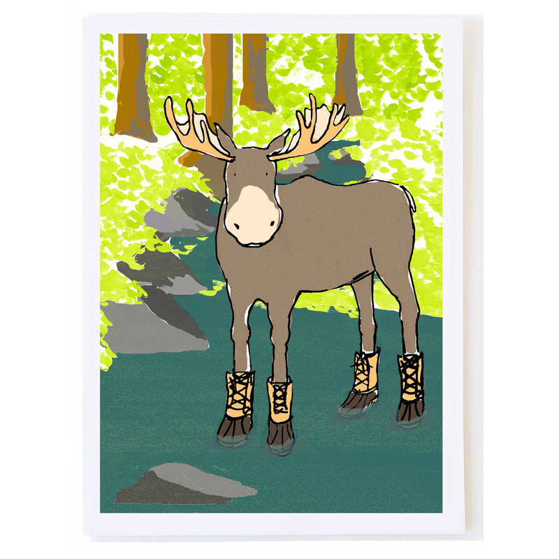 Moose in River Card  - mollyOcards