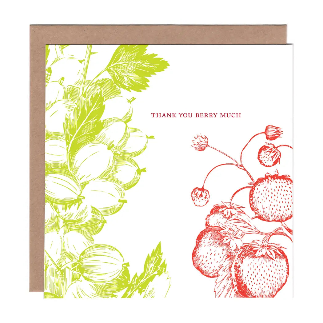 Thank You Berry Much Card - Ampersand M Studio