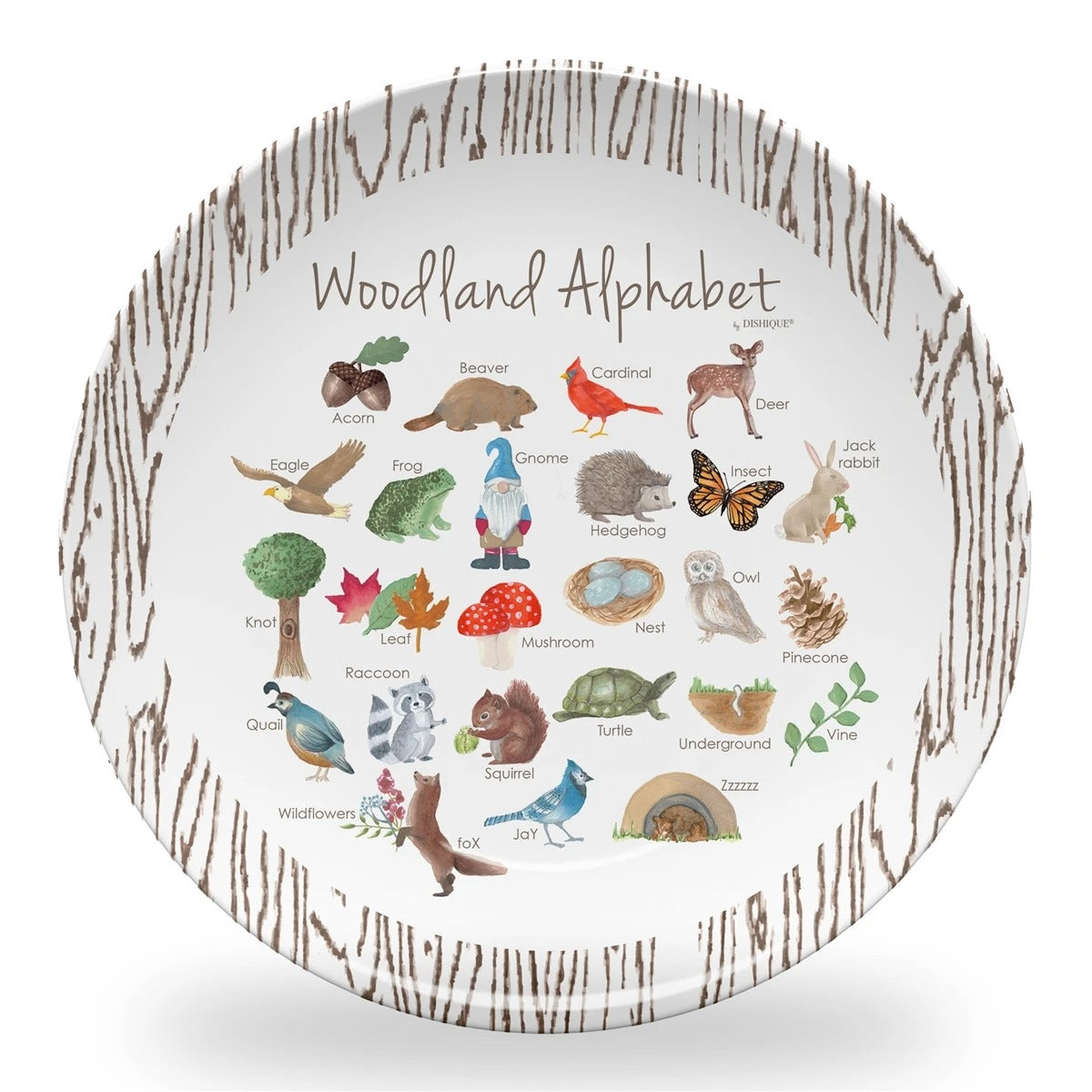 Woodland Alphabet Childrens Plate - Dishique