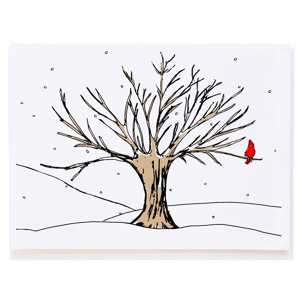 Cardinal in Tree Card - mollyOcards
