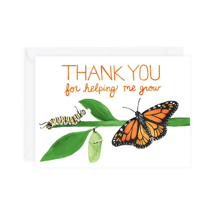 Thank You for Helping Me Grow Greeting Card - Laura King