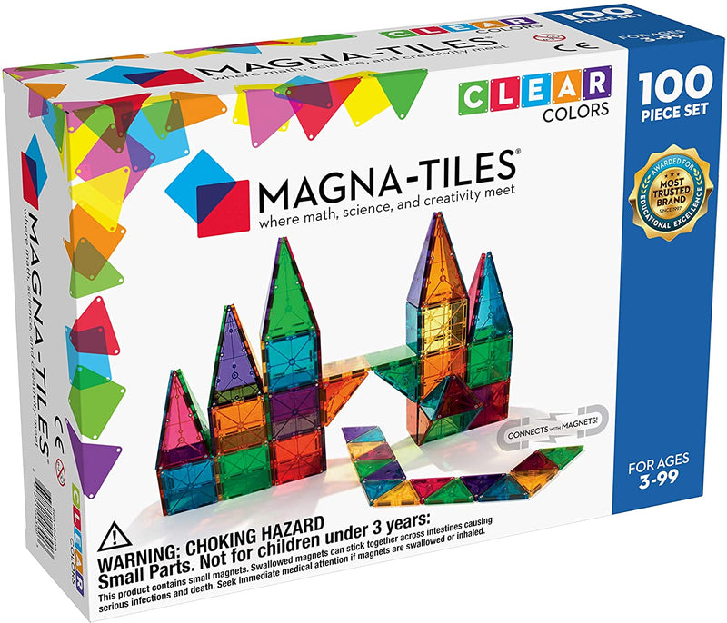 Magna-Tiles® 100-Piece Clear Colors Set