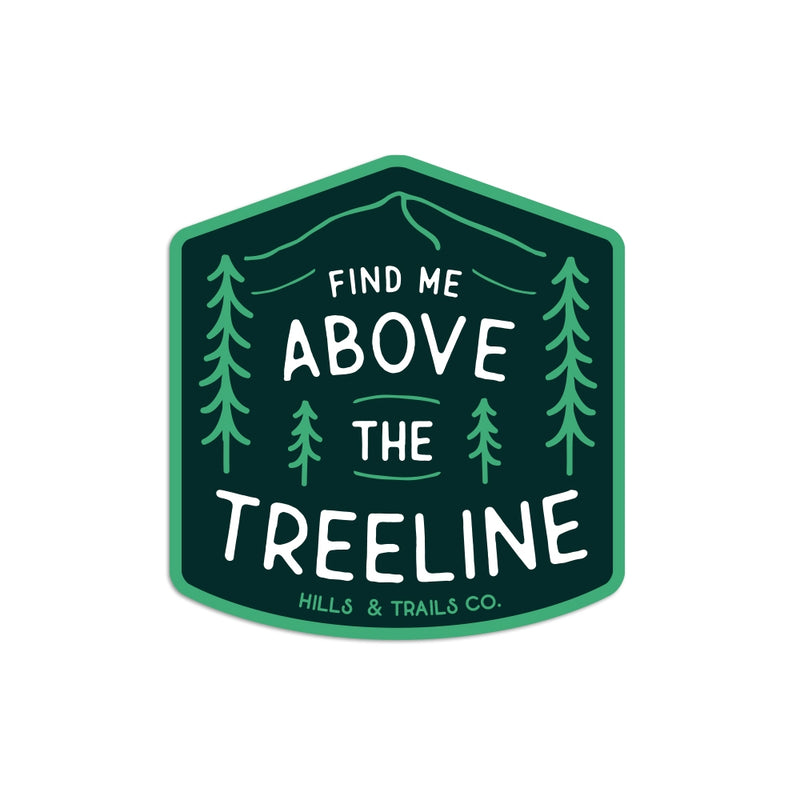 Above the Treeline Sticker - Hills & Trails