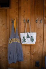 The Woods Maine:  Three Pines®  Forest Lined Handbag with Clasp by Sea Bags®